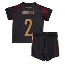 Tyskland Antonio Rudiger #2 Bortedraktsett Barn VM 2022 Kortermet (+ korte bukser)